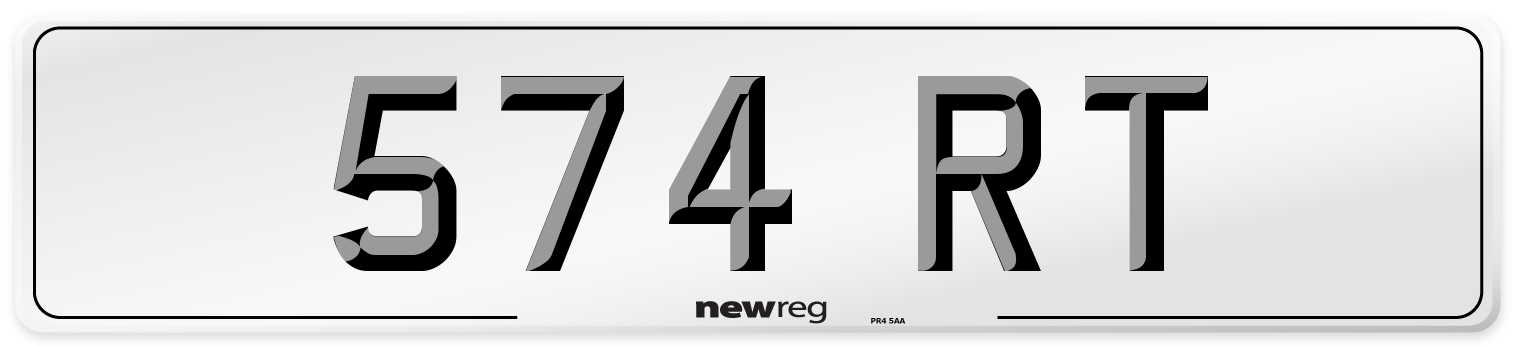 574 RT Number Plate from New Reg